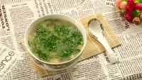 海参小米青菜粥的做法步骤3