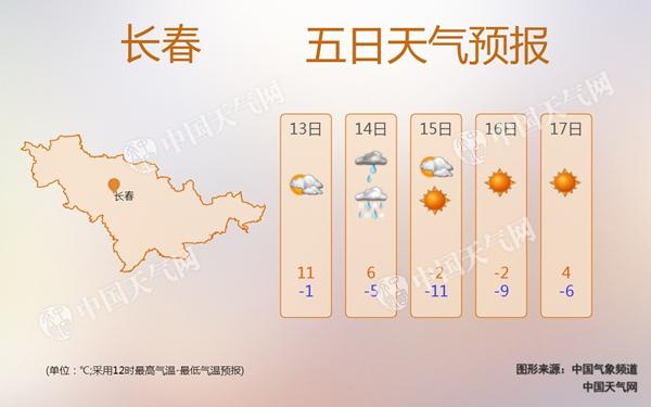 未来两天吉林将遇大范围雨雪 吉林通化等地有大到暴雪