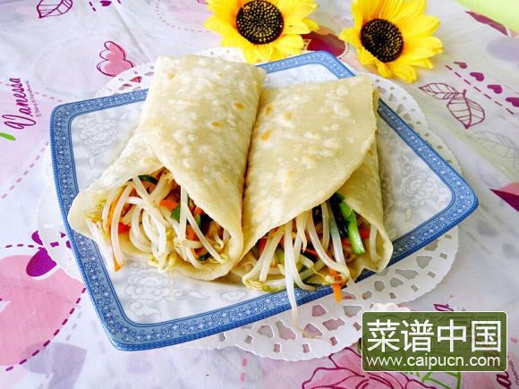 春饼卷芽菜