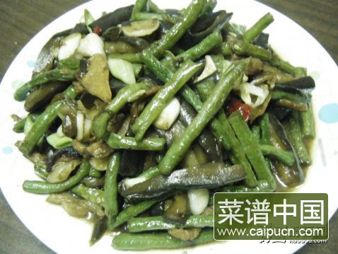 长豆角炒茄子