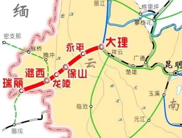 大瑞铁路线路图及最新进展2021