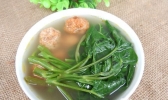 空心菜肉圆汤的做法
