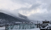 四川康定飘雪 玉龙西村天地皆静