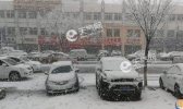 河北承德4月飘雪 围场县城降雪明显气温跌至0℃