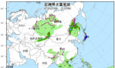 5月20日国外天气预报 亚洲北部及东部较强雨雪持续