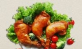 网油八宝鸡腿