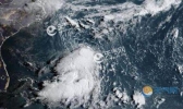 热带风暴伊梅尔达登陆美国 路易斯安那州多地暴风雨