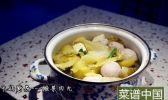 酸菜豆腐肉丸汤的做法