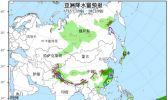 3月27日国外天气预报 亚洲北部有较强降雪