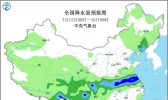 未来十天全国天气预报：7月中旬长江中下游等地降雨持续
