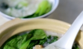 香菇青菜粥的做法