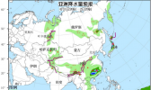 4月1日国外天气预报 北美中部亚洲西北部有较强雨雪