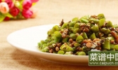 榄菜肉末四季豆的做法