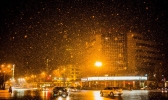 山西临汾降下今冬第一场雪 画面美到窒息