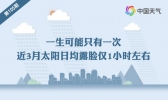 一生可能只有一次 近3月太阳日均露脸仅1小时左右