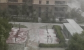 一地雪白！包头市区遭遇大风冰雹