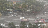 湖北十堰襄阳等地大雪纷飞 迎春运以来首场降雪