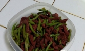 肉柳炒豇豆的做法