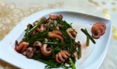 韭菜苔炒章鱼的做法