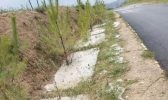 甘肃庆阳遭遇强对流天气 冰雹满地一片白