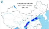 暴雨蓝色预警 10省区有大到暴雨四川等局地大暴雨
