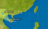 2019台风路径实时发布系统 第4号台风最新动态走向图