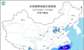 未来三天全国天气预报：西南至东部沿海成为主雨带