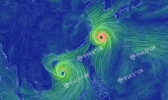 双台风酷炫高清流场图 换个角度看台风