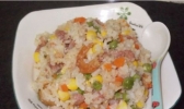 五彩焖饭的做法