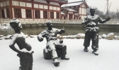 陕西蒲城迎猪年首场降雪