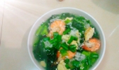 翡翠鲜虾泡饭的做法