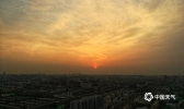 西安雾霾散去后的夕阳美轮美奂