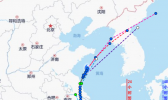 山东台风路径实时图最新今天 4号黑格比逼近山东出现强降水