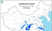 暴雨蓝色预警：四川重庆安徽江西等地部分地区有大到暴雨