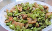 豆角榄菜炒肉的做法